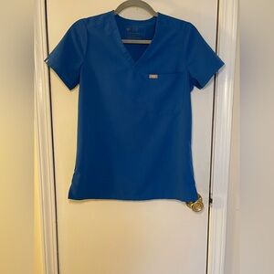 Figs Royal Blue Scrub Top XS